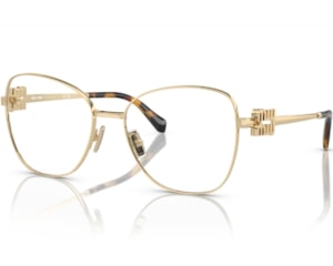 Óculos de Grau Miu Miu Main Collection Dourado MU50XV ZVN1O1-56