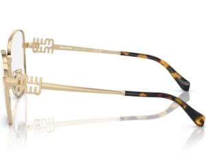 Óculos de Grau Miu Miu Main Collection Dourado MU50XV ZVN1O1-56