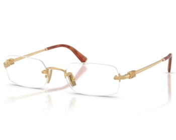 Óculos de Grau Miu Miu Main Collection Dourado MU50YV 5AK1O1-52