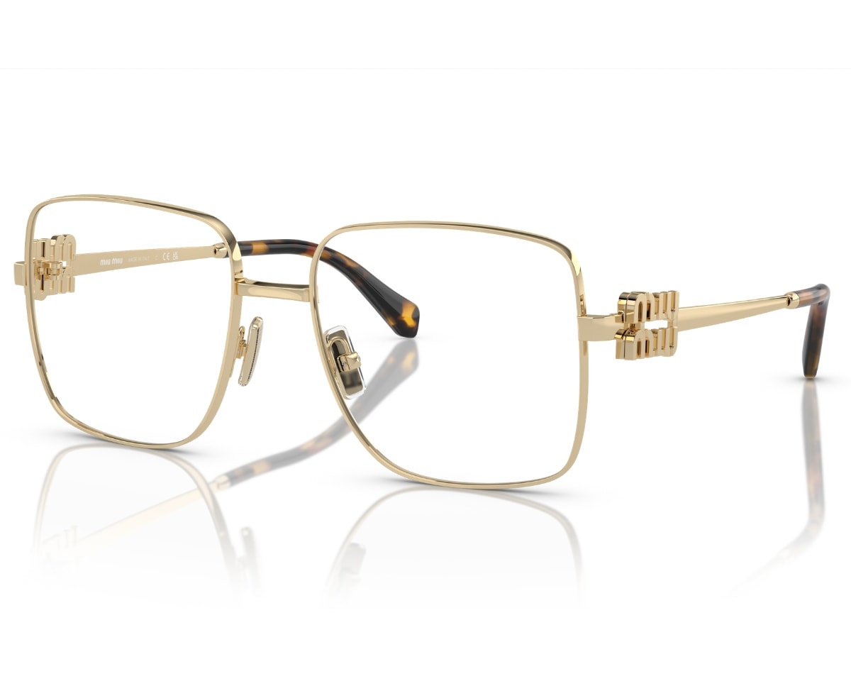 Óculos de Grau Miu Miu Main Collection Dourado MU51XV ZVN1O1-54
