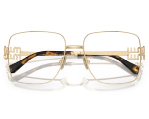 Óculos de Grau Miu Miu Main Collection Dourado MU51XV ZVN1O1-54