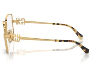Óculos de Grau Miu Miu Main Collection Dourado Preto MU51XV KUI1O1-54