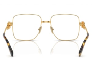 Óculos de Grau Miu Miu Main Collection Dourado Preto MU51XV KUI1O1-54