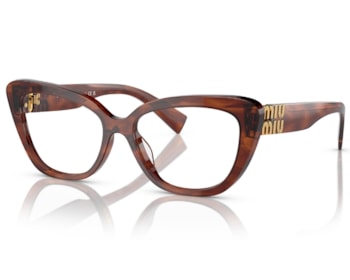 Óculos de Grau Miu Miu Main Collection Marrrom MU05VV 11Q1O1-55