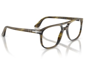 Óculos de Grau Persol Icona Striped Black Olive Green PO3329V 1237-54