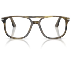 Óculos de Grau Persol Icona Striped Black Olive Green PO3329V 1237-54