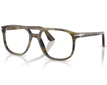 Óculos de Grau Persol Icona Striped Black Olive Green PO3329V 1237-54