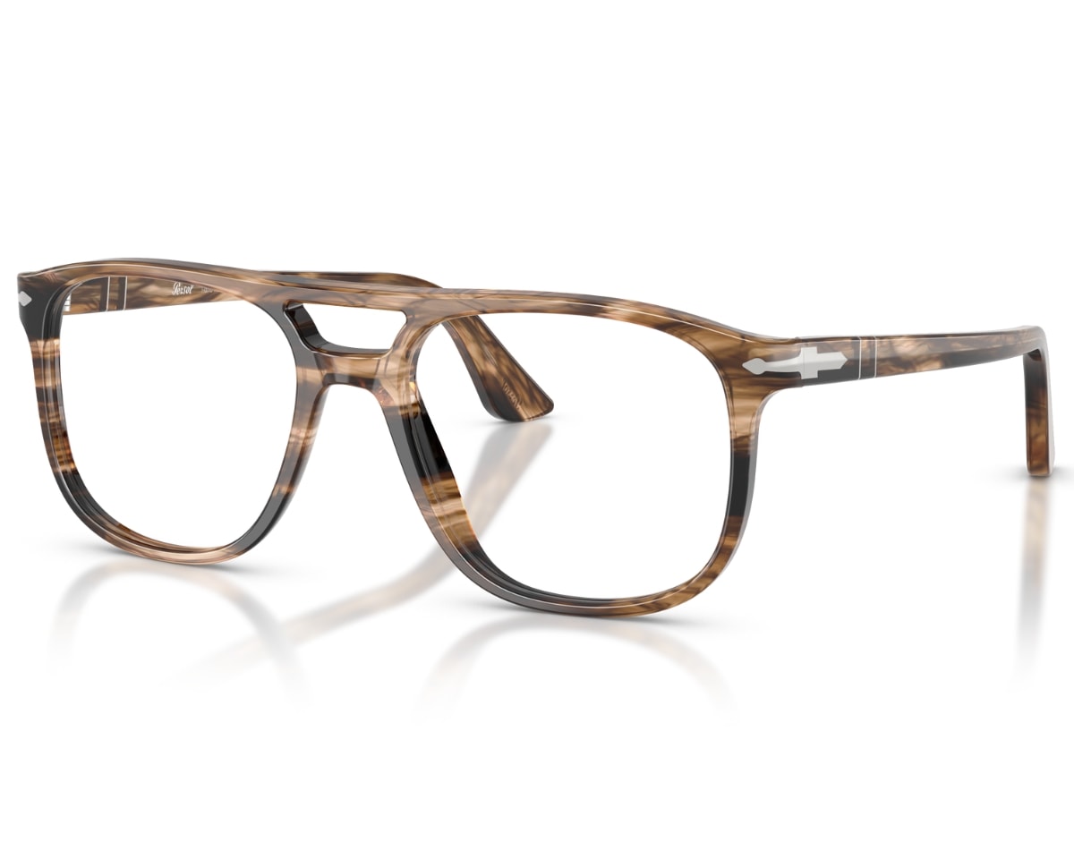 Óculos de Grau Persol Icona Striped Black PO3329V 1236-54