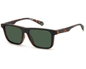 Óculos de Grau Polaroid Clip On Havana Fosco Polarizado PLD2131CS N9P-55