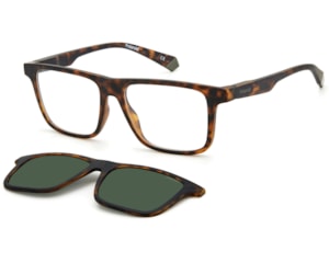 Óculos de Grau Polaroid Clip On Havana Fosco Polarizado PLD2131CS N9P-55