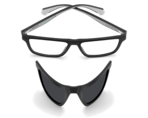 Óculos de Grau Polaroid Clip On Preto Fosco Polarizado PLDD590C O6W-55