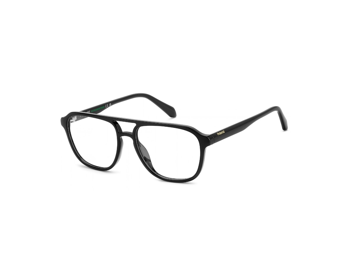 Óculos de Grau Polaroid Contemporary Preto Brilho PLD D625 807-54