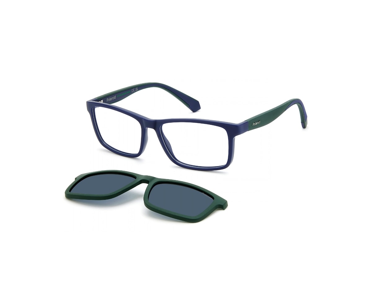 Óculos de Grau Polaroid Infantil Clip On Polarizado PLD D854/C FLL-54