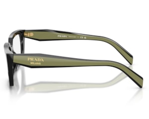 Óculos de Grau Prada Design Preto Brilho Verde PRD05V 03K1O1-55
