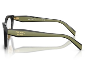 Óculos de Grau Prada Design Preto Verde PRD11VD 03K1O1-53