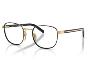 Óculos de Grau Prada Heritage Dourado Preto PRD50V 5AK1O1-50