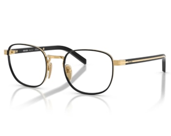Óculos de Grau Prada Heritage Dourado Preto PRD50V 5AK1O1-50