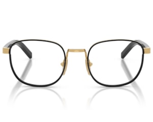 Óculos de Grau Prada Heritage Dourado Preto PRD50V 5AK1O1-50