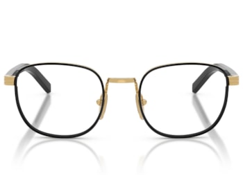 Óculos de Grau Prada Heritage Dourado Preto PRD50V 5AK1O1-50