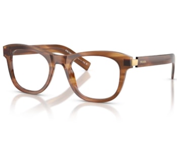 Óculos de Grau Prada Heritage Marrom Listrado PRD17V 25O1O1-52