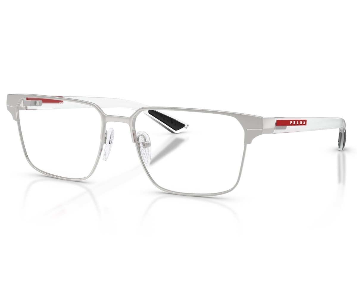 Óculos de Grau Prada Linea Rossa Prata PS50TV 1BC1O1-57