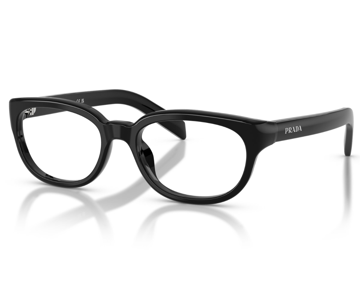Óculos de Grau Prada Signature Preto Brilho PRD03VU 16K1O1-54
