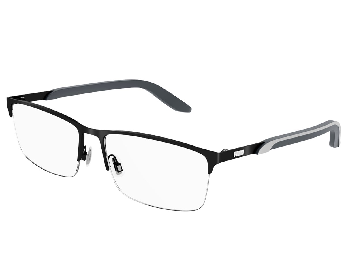Óculos de Grau Puma Metal Preto Fosco PE0152OL 001-57