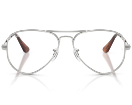 Óculos de Grau Ray Ban Aviator Max Prata RX3925V 2501-58