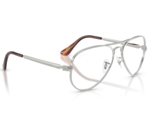 Óculos de Grau Ray Ban Aviator Max Prata RX3925V 2501-58