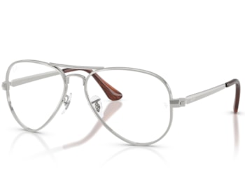 Óculos de Grau Ray Ban Aviator Max Prata RX3925V 2501-58