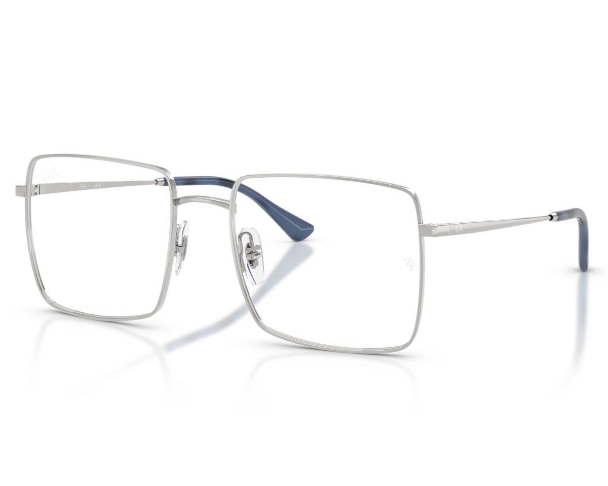 Óculos de Grau Ray Ban Brix Prata Azul RX6553 2501-55