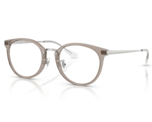 Óculos de Grau Ray Ban Cinza Translúcido RX7266D 8125-49