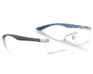 Óculos de Grau Ray Ban Essentials Prata Azul RX8423 2501-56