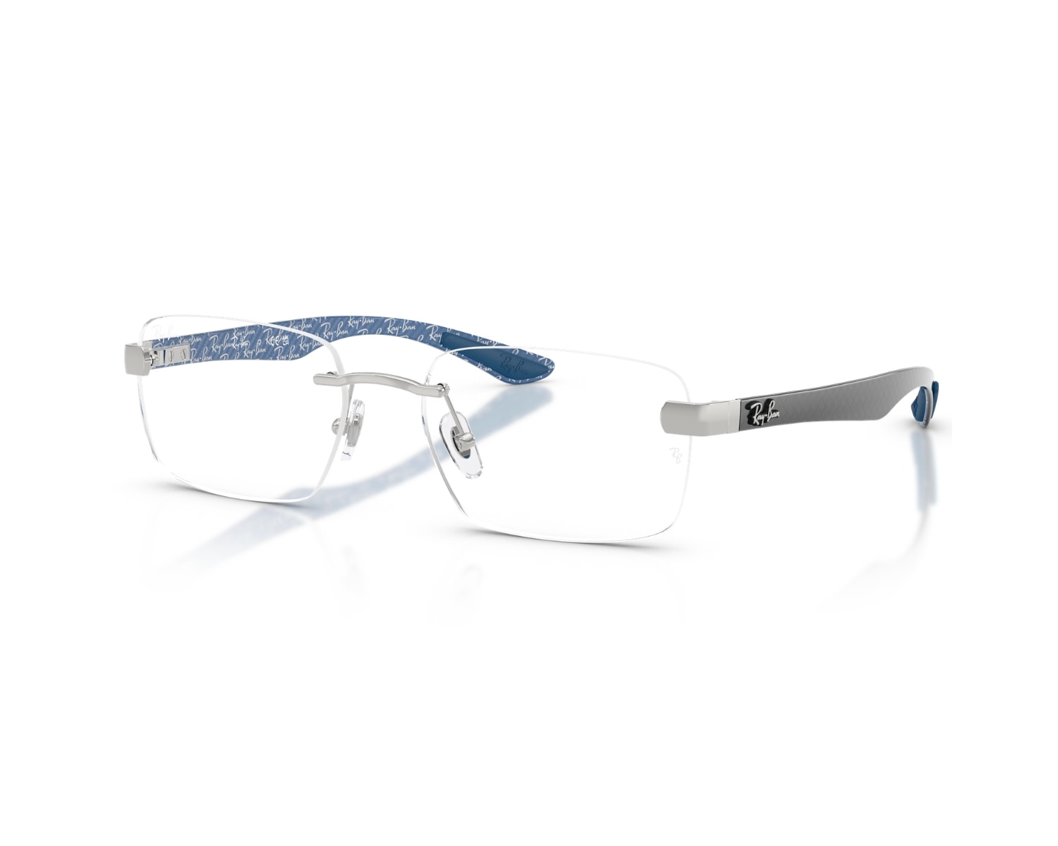 Óculos de Grau Ray Ban Essentials Prata Azul RX8423 2501-56 - Officina 7