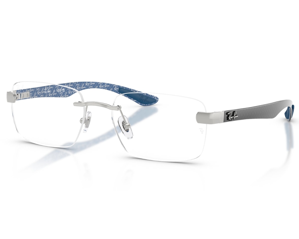 Óculos de Grau Ray Ban Essentials Prata Azul RX8423 2501-56