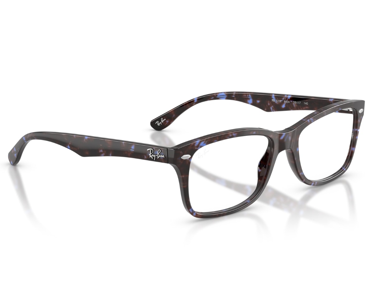 Óculos de Grau Ray Ban Essentials Tartaruga Azul RX5228 8424-53 ...