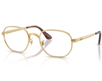Óculos de Grau Ray Ban Hexagonal Max Dourado RX6559 2500-54