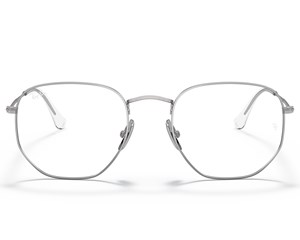 Óculos de Grau Ray Ban Hexagonal Titanium Silver RX8148V 1224 54