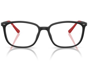 Óculos de Grau Ray Ban Preto Vermelho RX7245L 8389-56