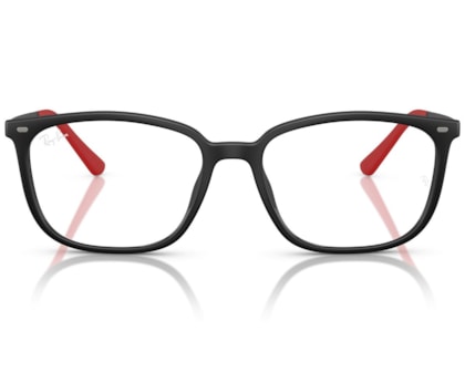 Óculos de Grau Ray Ban Preto Vermelho RX7245L 8389-56