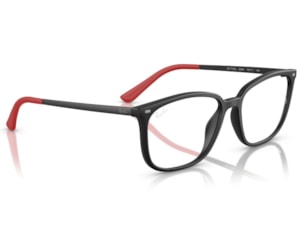 Óculos de Grau Ray Ban Preto Vermelho RX7245L 8389-56