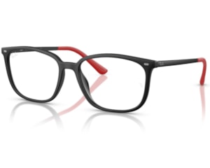 Óculos de Grau Ray Ban Preto Vermelho RX7245L 8389-56