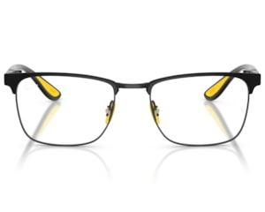 Óculos de Grau Ray Ban Scuderia Ferrari Preto Fosco RX6621M F130-54