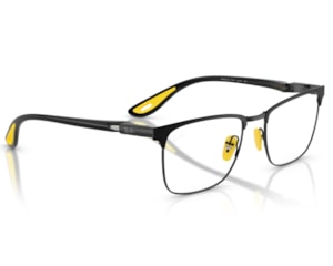 Óculos de Grau Ray Ban Scuderia Ferrari Preto Fosco RX6621M F130-54