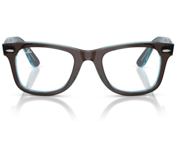 Óculos de Grau Ray Ban Wayfarer Ease Marrom Translúcido RX4340V 8366-50 