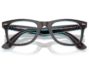 Óculos de Grau Ray Ban Wayfarer Ease Marrom Translúcido RX4340V 8366-50 