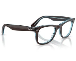 Óculos de Grau Ray Ban Wayfarer Ease Marrom Translúcido RX4340V 8366-50 
