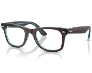 Óculos de Grau Ray Ban Wayfarer Ease Marrom Translúcido RX4340V 8366-50 