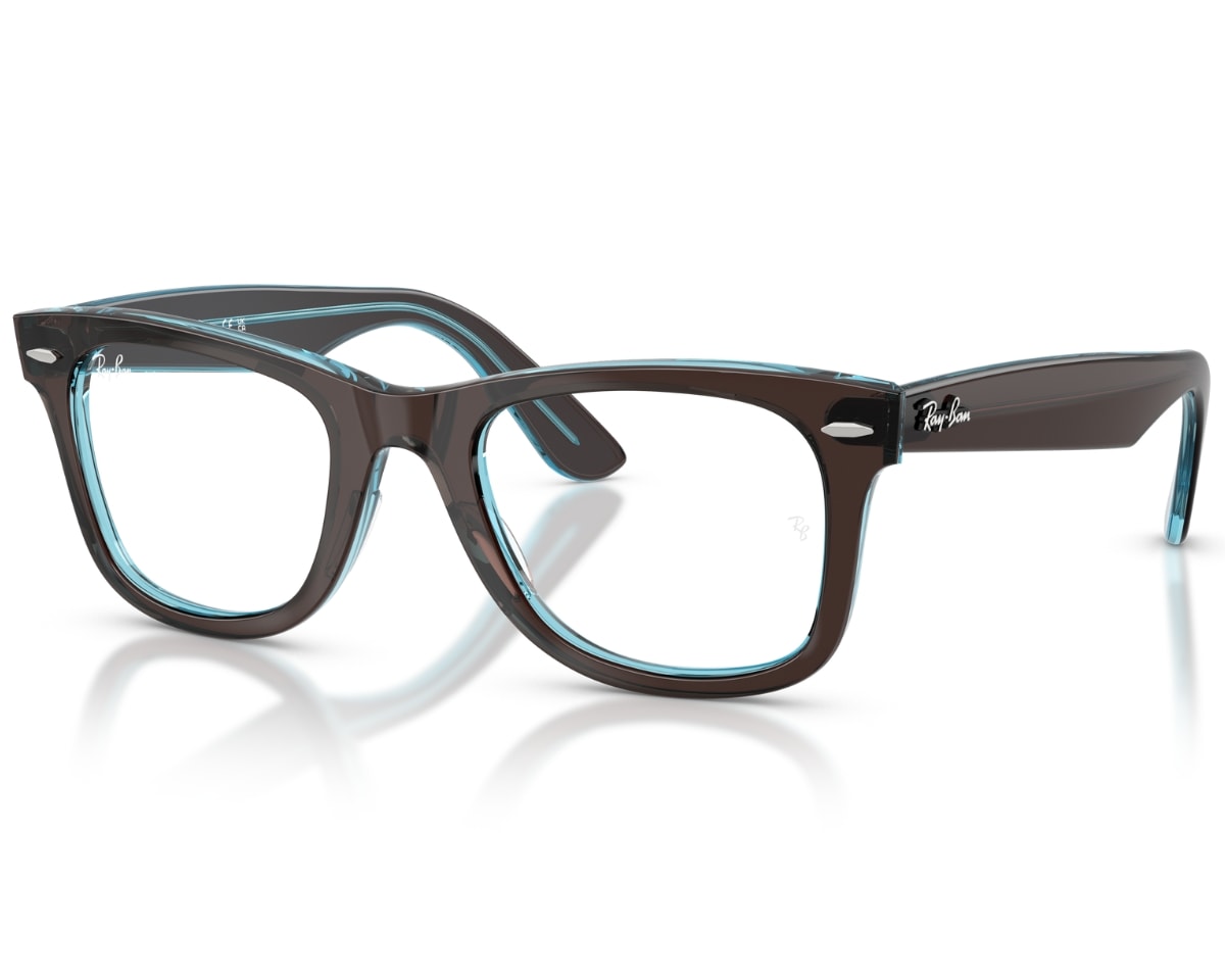 Óculos de Grau Ray Ban Wayfarer Ease Marrom Translúcido RX4340V 8366-50 