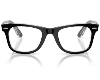 Óculos de Grau Ray Ban Wayfarer Ease Preto Translúcido RX4340V 2034-50